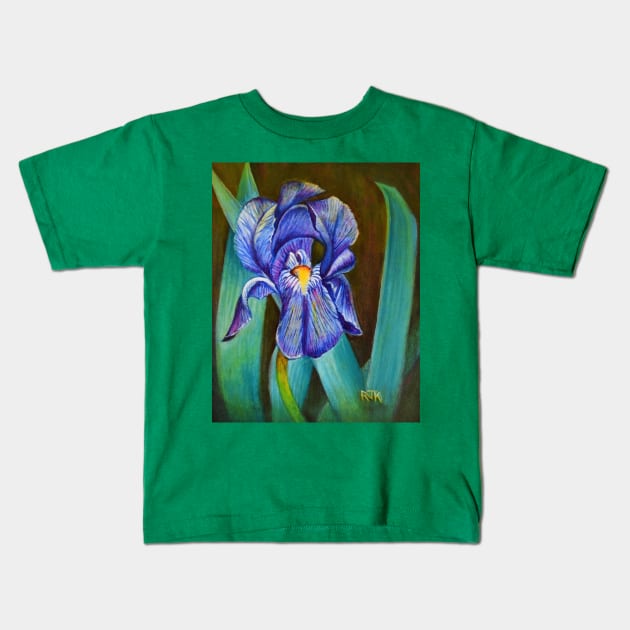 For Purple Iris's Majesty Kids T-Shirt by RJKpoyp